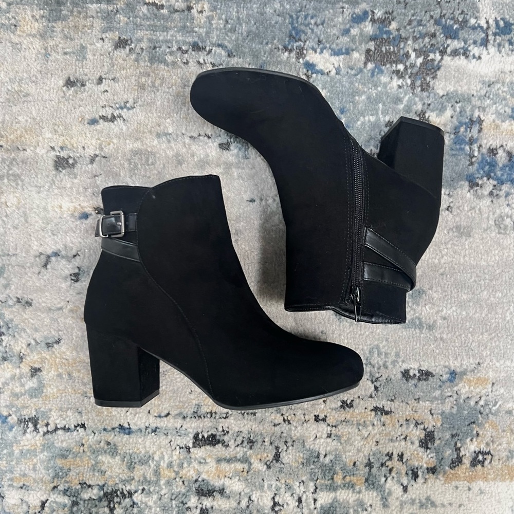 Black Ankle Boots with Heel